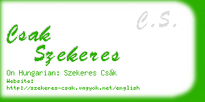 csak szekeres business card